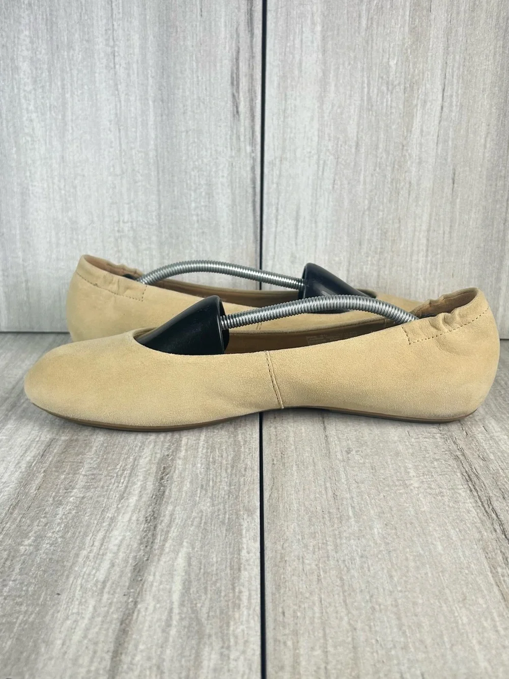 Dansko Mollie Taupe Beige Suede Ballet Flats Slip Loafer Women's Size 10 EUR 40